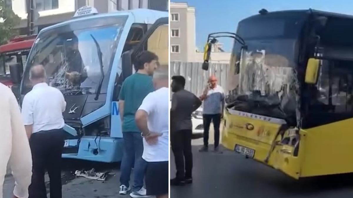 İstanbul'da korkunç kaza: Minibüs ile İETT otobüsü kafa kafaya çarpıştı