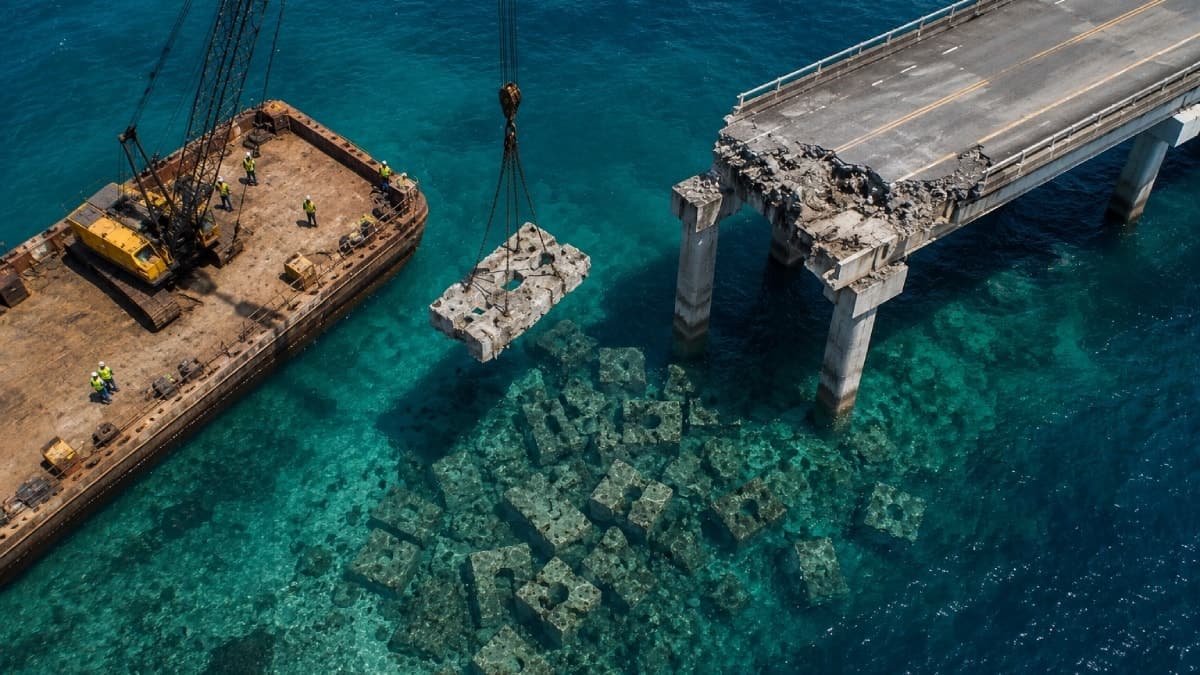 Skandal: 20 Bin Ton Beton Denizin Dibine Döküldü