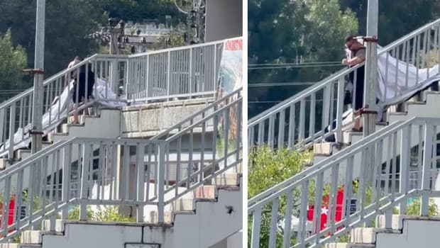 Zonguldak'ta Cumhurbaşkanı Erdoğan'ın pankartına zarar veren şüpheli tutuklandı