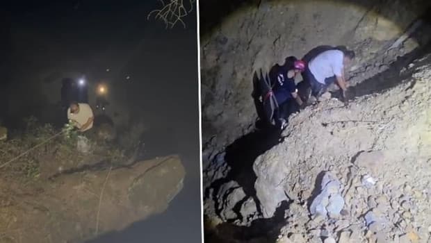 Kozan'da nehirde mahsur kalan 2 kişi ekiplerin çalışmasıyla kurtarıldı