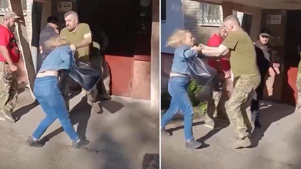 Askere gitmekten kaçarken araya giren kadın yere düştü