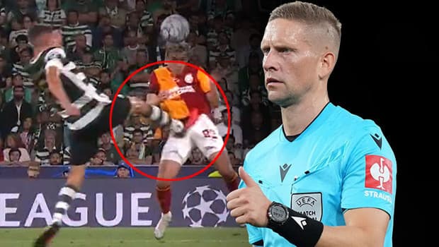 Galatasaray, Sporting deplasmanında kırmızı kart bekledi ama hakem kararından dönmedi