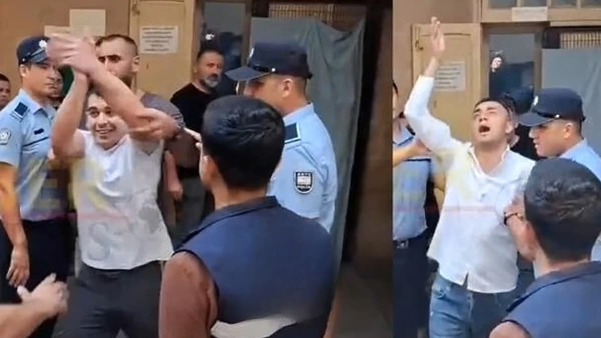 Cinsel saldırı sanıkları duruşma sonrası adliye binasını birbirine kattı