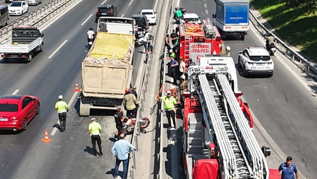 Bahçelievler'de hafriyat kamyonu faciası: Motosiklet sürücüsü feci şekilde can verdi