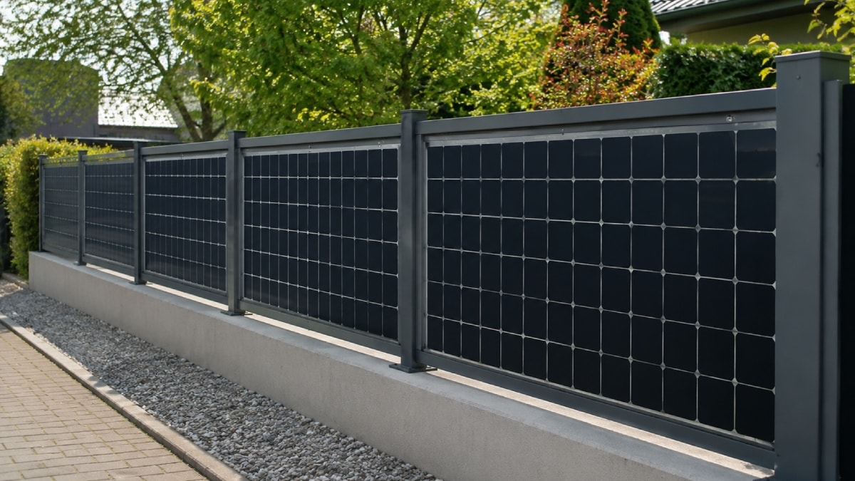 Avrupa'da çitlere güneş paneli devrimi: Bahçe duvarları elektrik santraline dönüşüyor